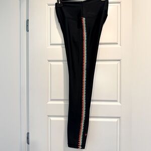 Wildfox Crochet Side Leggings Size Large Boho Sport Casual Running Yoga Everyday